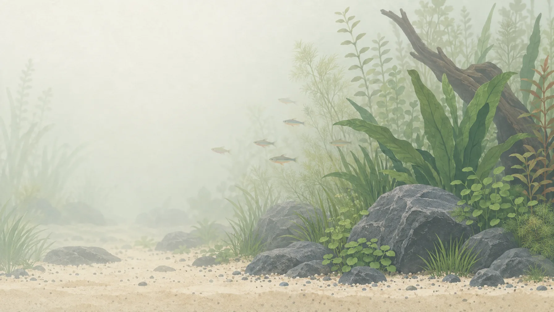 Cloudy aquarium water